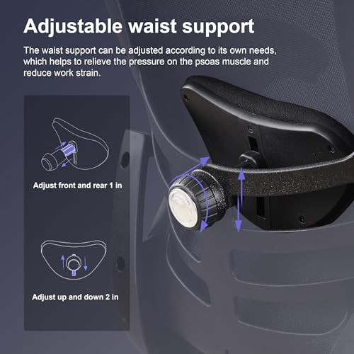 Image of BOLISS Ergonomic Tall Office Chair with Double-Layer Seat Cushion, Desk Chair Adjustable Headrest, Adjustable Lumbar Support, Height Adjustable Flip-Up Arms