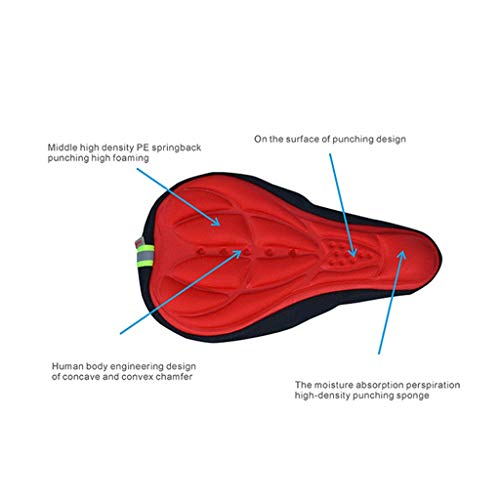 Capa de almofada para banco de bicicleta para mulheres e homens, capa de assento de bicicleta de gel