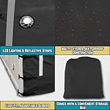 Caravan Defender Universal Front Towing Cover with LED Lights – Window Protection with Fleeced Backing Accessories for Caravans – Dark Grey 8ft - Image 5
