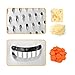 THETIS Homes Kitchen Box Grater, Stainless Steel Cheese Grater - 6 Sides Stand Grater with Rubber Handle & Base for Parmesan Cheese, Ginger, Vegetables