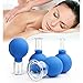 Produktbild 4 Stück Schröpfglas-Set mit Saugball, Glas - Silikon Massage Schröpfset für Kopfmassage Gesicht Körper Anti-Aging(4 Verschiedene Größen)