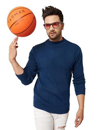 Image of Kvetoo Men High Neck Full Sleeve Winter Woolen Sweater