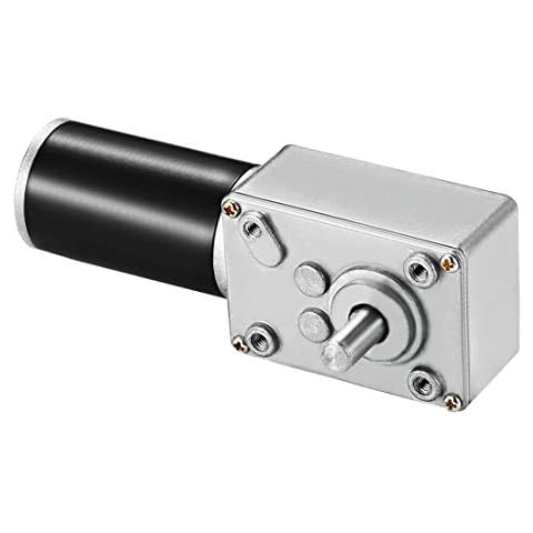 Greartisan DC 12V 10RPM 40Kg.cm 8mm Single Shaft Self-Locking Reversible Worm Gear Motor with Cable, High Torque Speed Reduction Motor, Turbine Electric Gearbox Motor Cover