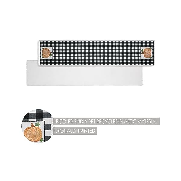   VHC-Brands-Annie-Black-Check-Pumpkin-Seasonal-Fall-Autumn-Thanksgiving-Halloween-Decor-for-Kitchen-Dining-Room-Party-Gifts-Table-Runner-12x60