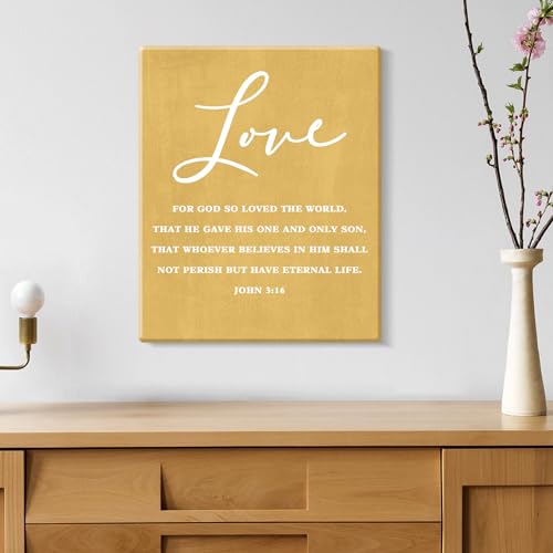 Image of CHDITB Faith Hope Love Bible Verse Wall Art, Set Of 6 Prints Religious Prayer Wall Art, Scripture Quote Canvas Painting, 8x10 Inches Bible Saying Artwork Christian Art Prints For Living Room Bedroom