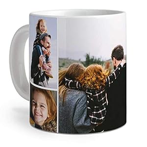 Getexciting Customized Personalized 8 Photo Mug Gifts for Birthday, Anniversary, Sister, Friends White Coffee Cup 325 ML