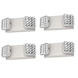 SPECTSUN 4 Packs Led Emergency Lights for Business, with Battery Backup,Hard Wired, UL 924 Certified,AC 120/277V,Two Head Adjustable LED Emergency Lighting.