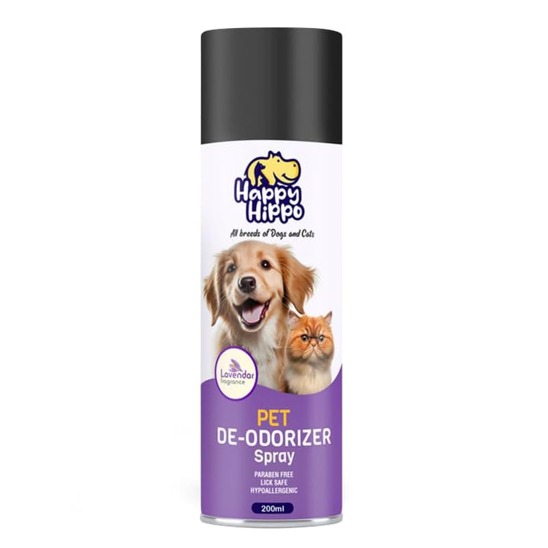 Happy Hippo Pet Urine Odour Eliminator for Dogs and Cats | Pet Deodrant & Smell Remover | Pet Odour Eliminator | Lavender Fragrance | Potty Training Spray for Puppy, Cat and Dog - 200ml (B0CLS83TM5) Amazon Price History, Amazon Price Tracker