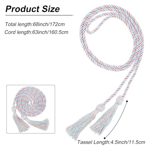 Image of GraduationMall Graduation Honor Cord 68 inch SkyBluePink