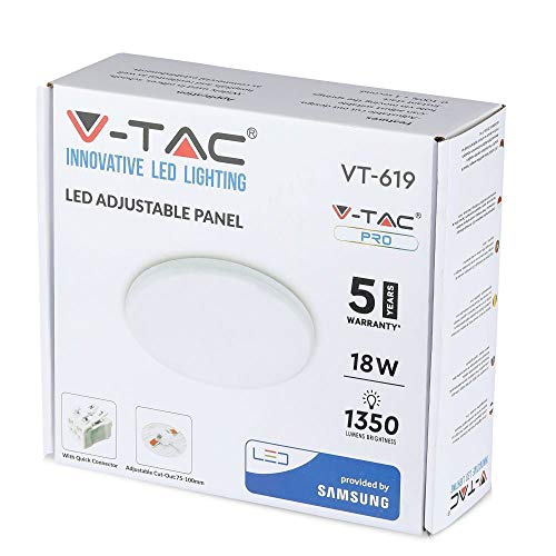 V-TAC VT-619R 734 pannello da incasso LED 18W