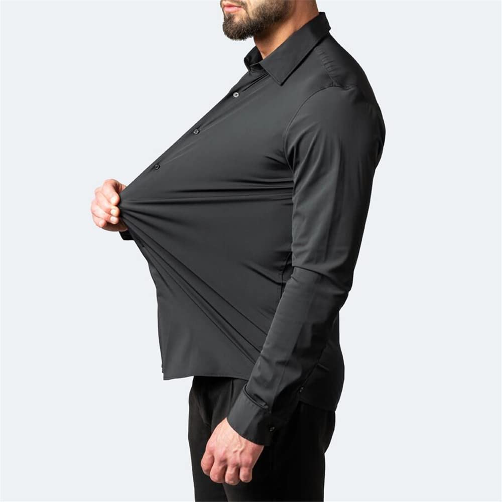 SIR7 - Camisa De Vestir De Manga Larga Para Hombre, Ajuste