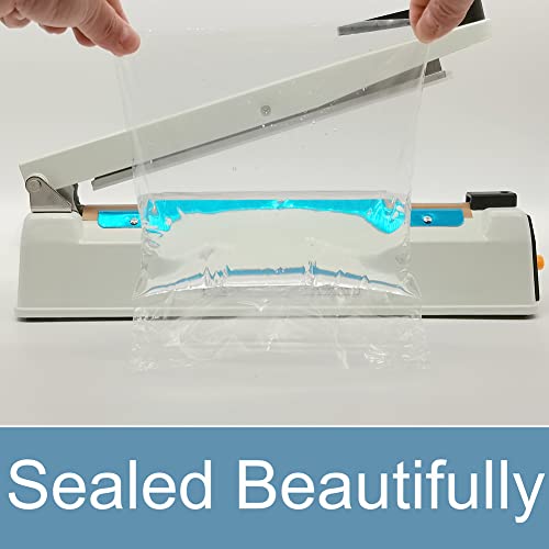 Impulse Sealer 12 inch Mylar Bag Heat Sealer, Heat Sealer for Plastic Bags, Metal Iron Shell, Impulse Sealer 3mm Sealing, Manual Hot Seal Machine with 8 Repair Kits(Included 2 Cutter Lines) by Sangrui - Used condition - US$42.40