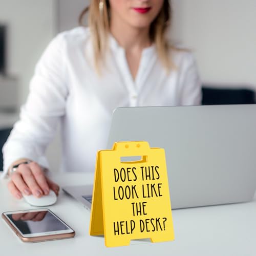 Funny Office Desk Sign – Sarcastic Cubicle Decor for Coworker, Boss, Employee – Gag Gift for Birthday, Christmas, or White Elephant