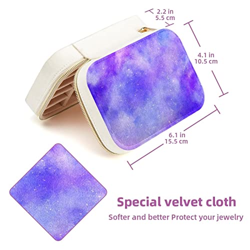 Boîte à bijoux de voyage violette double couche pour vos vacances - 6
