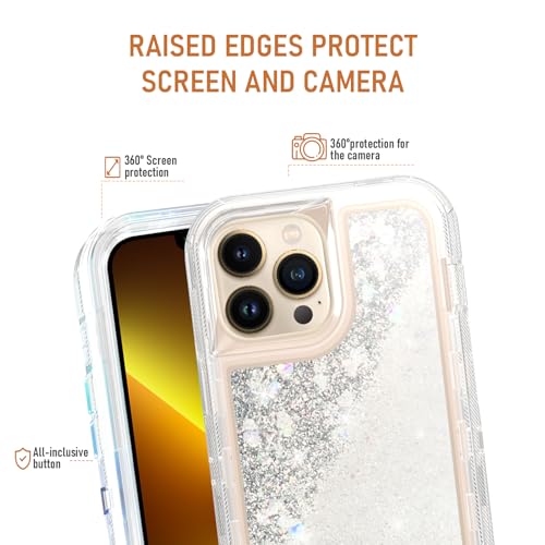 Coque liquide paillettes iPhone 13 Pro Max avec protection écran intégrale anti-choc - 3