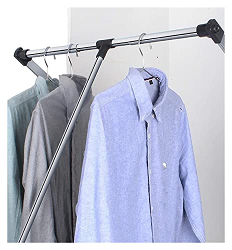 HTTGDGDH Wardrobe Drop-Down Wardrobe Hanging Rail, Automatic Rebound Width Adjustable Clothes Rack, Storage Space, Silent Soft Reset, Load 30Kg,660-890mm