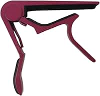 Capotraste para Violão, Guitarra, Ukulele, Baixo e Cavaco, Cor Preta (Rosa)