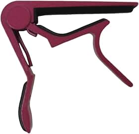 Capotraste para Violão, Guitarra, Ukulele, Baixo e Cavaco, Cor Preta (Rosa)