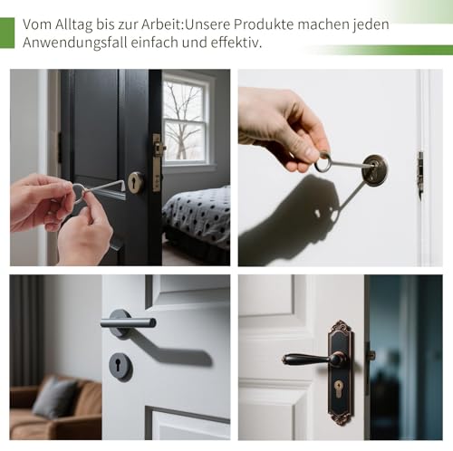 Litorange 3 Stück Universal Dietrich Set zum Öffnen der Tür, Edelstahl Buntbartschlüssel Universal für Zimmertüren,Türöffnungswerkzeug,Lockpicking Tool Set,Dietrich Schlüssel für Schrank