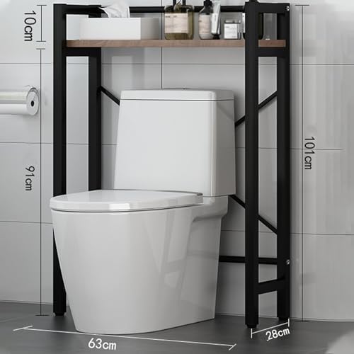 No-Drill Bathroom Shelf Over Toilet - Sturdy Freestanding Organizer with 1/2/3 Shelves for Laundry Room & Restroom - Essential Storage Solution for Bathroom Organization!