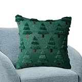 Tyinerc Natalschokolade-Formas, waschbar, 3D-Stickerei, Kissenhülle für Stuhl, Schlafzimmer, Wohnzimmer und Schlafsaal, Wohnung und Büro und Kinderzimmer