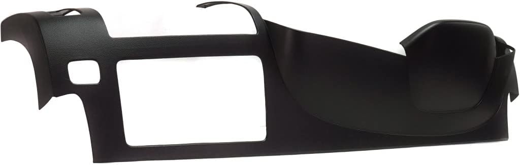 For Chevy Silverado 1500 2007-2013 Dash Cover | Half Dash | 2-Piece Design | Front Only | Molded | w/RTV Adhesive | Black | ABS Thermoplastic | Replacement For 18205BLK