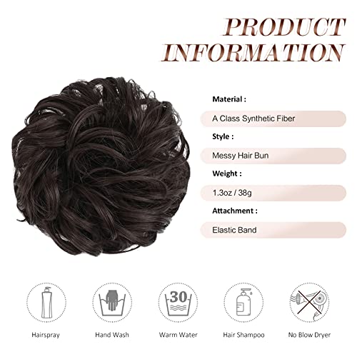 FESHFEN Messy Bun Hair Pieces - Image 3