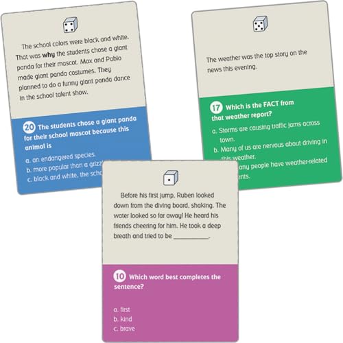 Image of Really Good Stuff Comprehension Game Trio, Grades 2-3 | Cause and Effect, Fact or Opinion & Context Clues, ELA Reading Activity, Homeschool Supplies