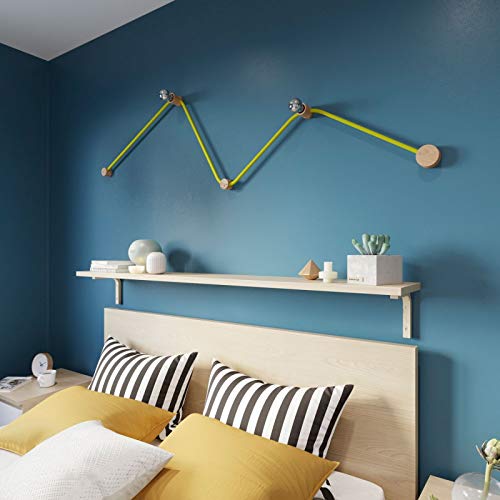 creative cables - Sistema Filé Wiggle Kit - con cavo di 3 m per catenaria e 5 componenti in legno per interni - CF10