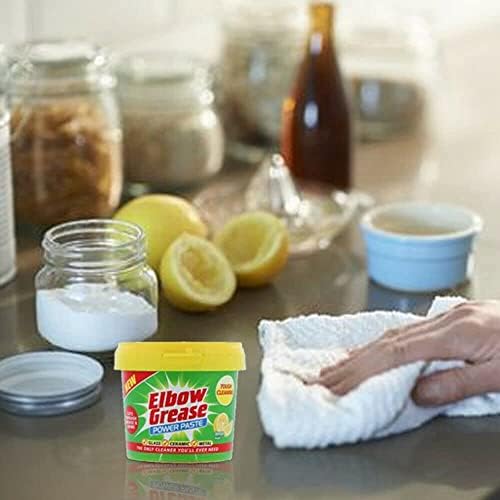 St@llion 500g Elbow Grease Power Cleaning Paste Non-Toxic All Multi-Purpose Tough Household Cleaner Lemon Fragrance for Kitchen with 1x Cleaning Sponge