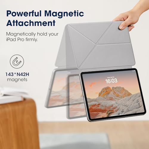 Funda para iPad Pro 12.9 PITAKA MagEZ Folio 2 compatible MagEZ Case Pro blanco 6