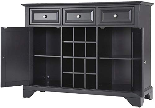 Crosley Furniture Lafayette Wine Buffet/Sideboard - Black #TOP3