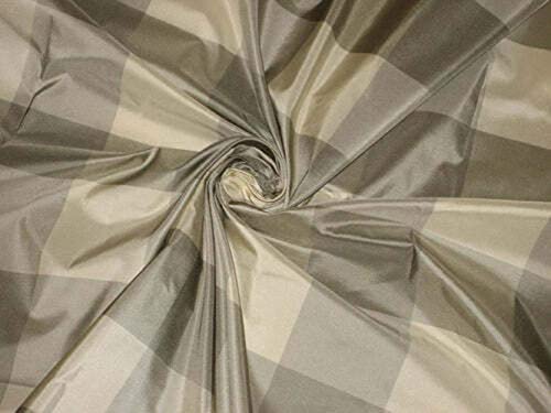 Tissu taffetas de soie pour coudre des vêtements volumineux sans déformation coloris ivoire
