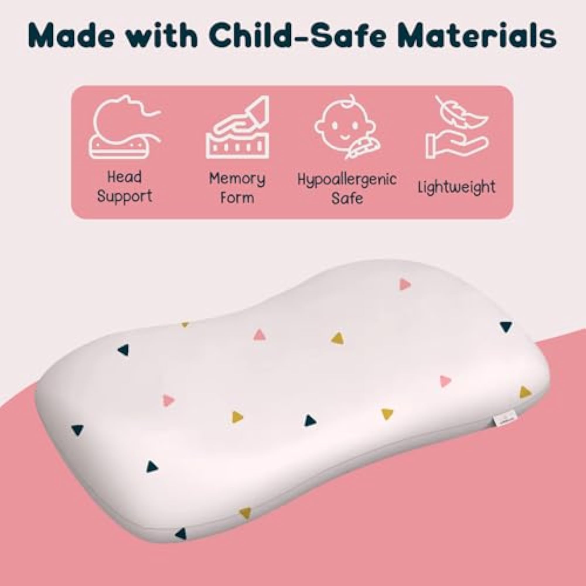 Premium Memory Foam Baby & Toddler Pillow