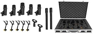 Rockville PRO-D7 7 Mic Drum Kit w/Bass+Snare+Condenser Overhead Microphones