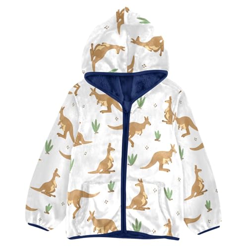 Kangaroo Girls Fleece Jacket Girls Fall Jacket Girls Zip Up Hoodie Girls Sherpa Jacket 2-10T