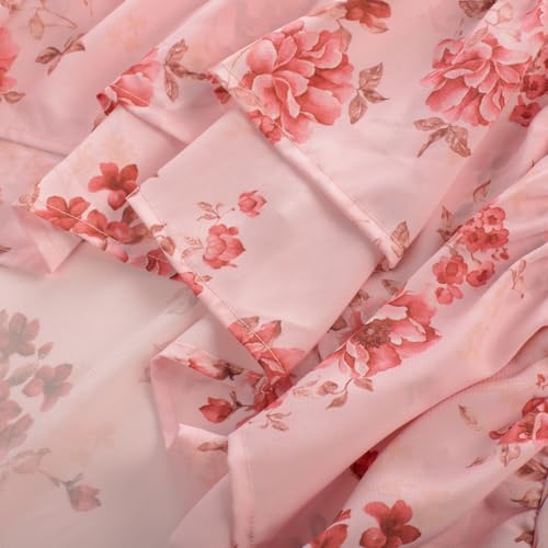 Image of Scarlet Darkness Corset Dresses for Women Summer 2026 Floral Wedding Guest Chiffon Sundress