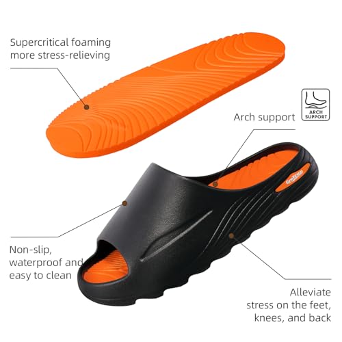 GymYESGO Men’s Slides, Sports Slippers, EVA Foam, Arch Support - image 6