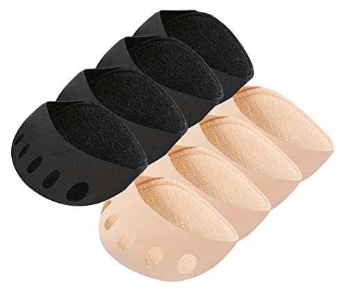 Image of Toe socks women, Toe socks pads, Toe toppers socks, Half socks (2Pairs Black+2Pairs)