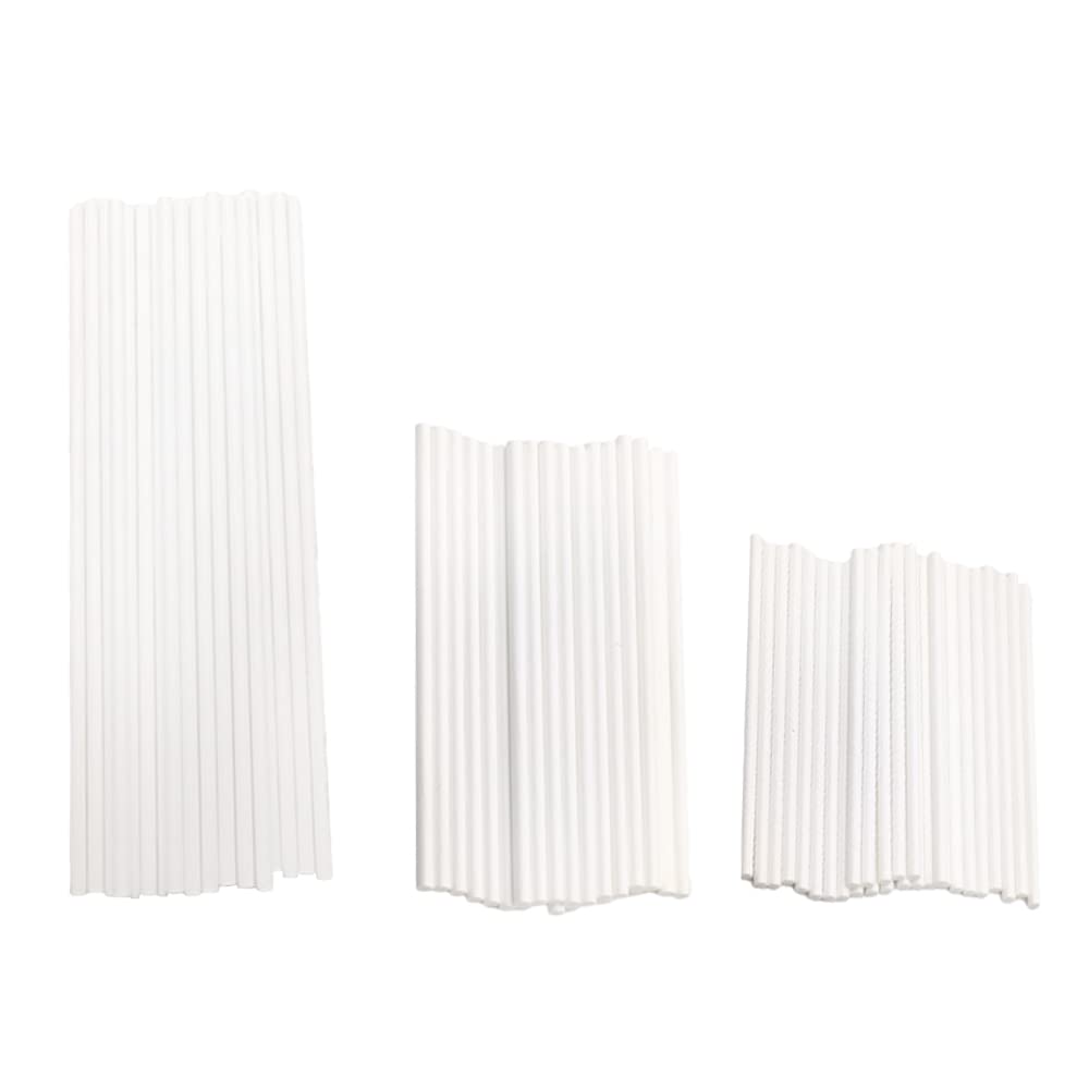 Cake Pop Sticks for Candy, Baking, DIY Cake Decorating, 3", 4", 6", 3 Sizes, 100 Pieces, White
