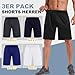 DDOBB Sporthose Herren Kurz 3er Pack Shorts Gym Mit Taschen Laufhose Herren Sommer Kordelzug Basketball Trainingshose