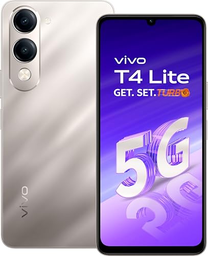 Image of VIVO T4 Lite 5G 8GB RAM, 256 GB Storage, Titanium Gold | 6.74'' HD+ 90Hz LCD | Dimensity 6300 | 50MP Dual AI Camera | Android 14 | 6000mAh Battery | IP64 | Side Fingerprint | 15W Charging | Dual SIM