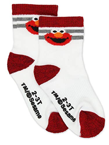 Image of Sesame Street Elmo Boy's Girl's Multi Pack Crew Socks with Grippers (Baby /Toddler)