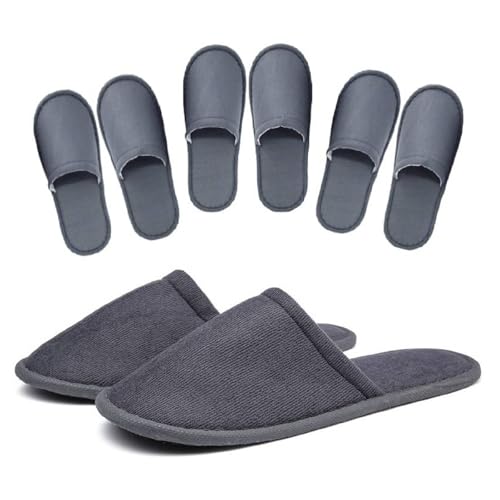 Kiuiom Slippers Hotel,Chausson Invites,SPA Pantoufles 4 Paires Pantoufles Hôtel en Peluche Pantoufle Intérieur Légères pour Femmes et Hommes pour Hôtels...