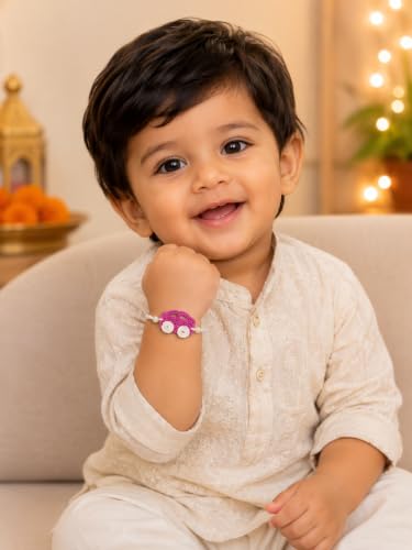 Image of El Regalo Kids Rakhi- Crochet handmade Rakhis for Little Brother /Niece /Nephew | Soft, Knitted Crochet Rakhis with Cartoon Characters- for Kids /Babies /Toddlers