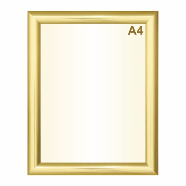 Gold Poster Snap Frames - A1,A2,A3,A4 Pack of 5 (A4)