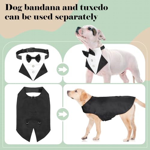 Traje de Esmoquin para Perro Illumifun con Bandana y Corbatín miniatura 4