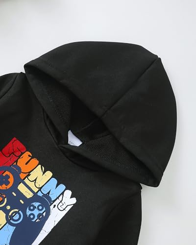 Image of Renotemy Toddler Baby Boy Clothes Denim Outfits Infant Hooded Sweatshirt Jeans Pants Little Boys Clothing