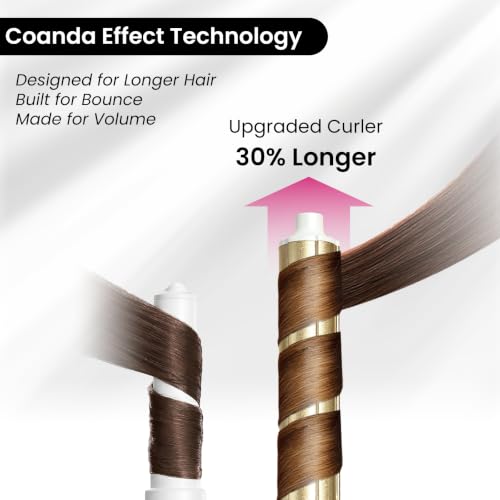 Image of GLAMUP 6-in-1 Extra Long Wrap AirCurler, Hot Air Styler, Fast Drying | 110k RPM High-Speed Motor & Negative Ions, Frizz-Free, No Heat Damage, Volumizer & Straightener for All Types, Travel Pouch