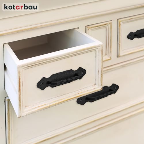KOTARBAU® Türgriff 190 mm Schmiedeeisen Handgriff Türklinke Schwarz Torgriff Stahltürzug Haltegriff Griff Türbeschlag Torbeschlag Schiebtür Möbelgriff
